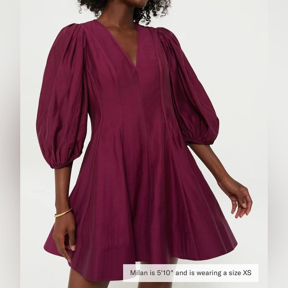 ENGLISH FACTORY NWT BERRY Loraine Mini Dress, Size XXS